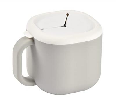 B&eacute;aba - Tasse Pour Le Go&ucirc;ter En Silicone Gris - Apprentissage Repas