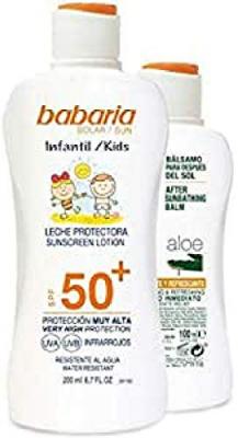 Babaria Lait Solaire Enfant SPF 50+ 200 ml + Apr&egrave;s Soleil 100 ml 300