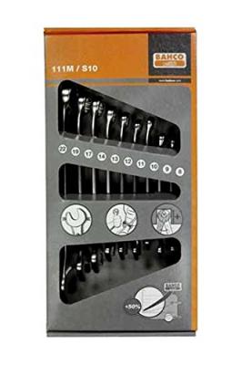Bahco - Jeu de 10 cl&eacute;s mixtes plates 8-22 mm - 111M/S10