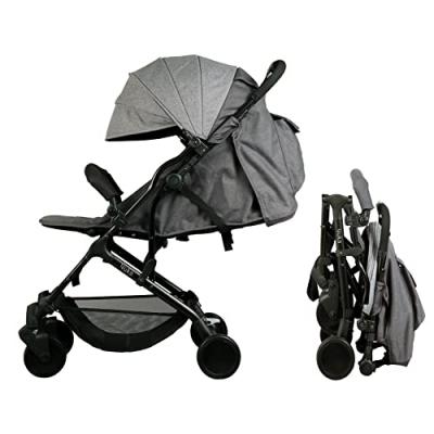 Poussette Citadine YUKO&sup2; D&egrave;s la Naissance, Pliage 1 Main Gris Chin&eacute; Eco