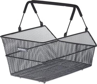 Panier v&eacute;lo Basil Cento en acier noir (compatible syst&egrave;me de fixatio