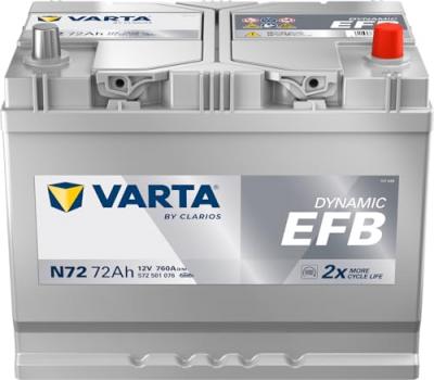 Batterie Start&Stop Varta N72 Blue Dynamic Efb 72 Ah - 760 A