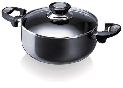 Faitout 24 cm pro avec couvercle verre