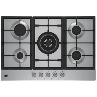 Plaque Gaz HIAW75225SL 1W 5 Foyers Gaz Acier inoxydable Inox
