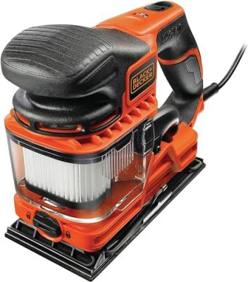 Ponceuse vibrante 1/3 feuille filaire 270W black+decker KA330EKA-QS