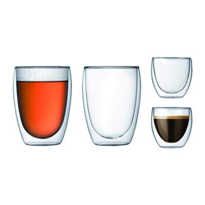 Verres double paroi BODUM - Pavina 2x8cl et 2x35cl - 11 &agrave; 20 cl