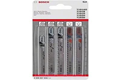 BOSCH 2608667858 - Hoja de sierra de calar Wood+Plastic: 5 uds