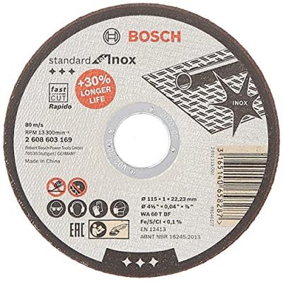 Bosch Standard Inox Straight 115x1 Mm Metal Disk