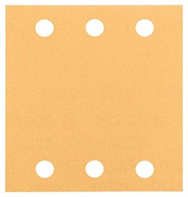 Bosch 2608607457 Feuille Abrasive 10 Pi&egrave;ces 115 X 107 Mm Grain 80