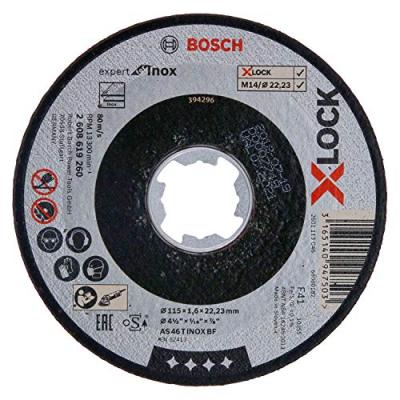Bosch X-lock Expert Inox Recto 115x1.6 Mm Metal Disk Clair