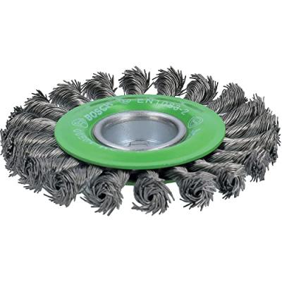 BOSCH Brosse circulaire &agrave; fils torsad&eacute;s X-LOCK 115mm - Heavy for Inox