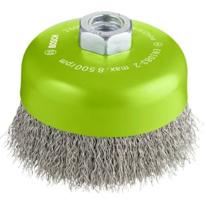 Bosch Brosse boisseau, inoxydable 100 mm, 0,3 mm, M14