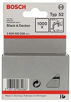 Agrafes &agrave; fil plat type 52, 12,3 x 1,25 x 14 mm Bosch 2609200208
