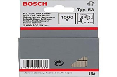 Bosch 2609200291 Agrafes 11,4 / 4 Mm 1000 Pi&egrave;ces Type 5