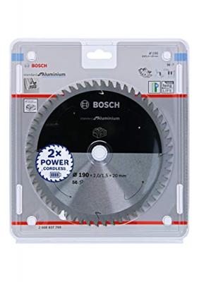 Type de lame de scie circulaire pour l'aluminium, 190x2 / 1.5x20, 56 dents - Bosch