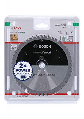 Bosch - Lame de scie circulaire Standard pour bois, 165x1.5/1x15.875, 48 dents