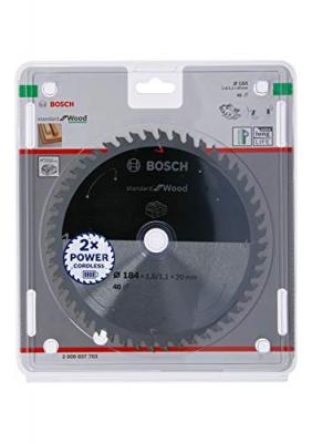 Bosch Lame de scie circulaire Standard for Wood pour scies sans fil 184x1.6/1.1x20, T48 - 2608837703