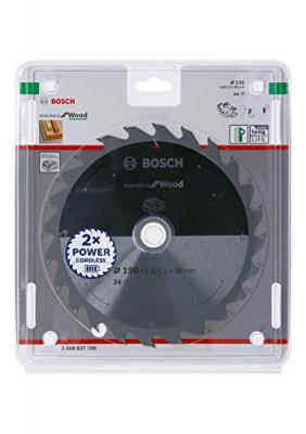 Bosch Lame de scie circulaire Standard for Wood pour scies sans fil 190x1.6/1.1x30, T24 - 2608837708