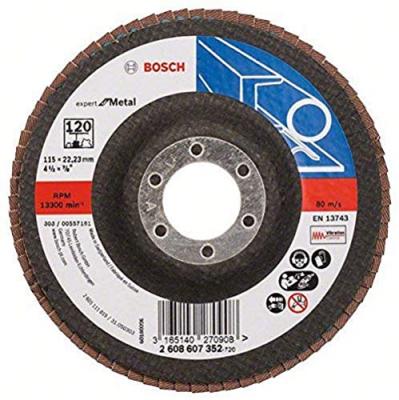Bosch 2608607352 Plateau &agrave; Lamelles &agrave; Surface Plate 115&nbsp;Mm, Grain 120