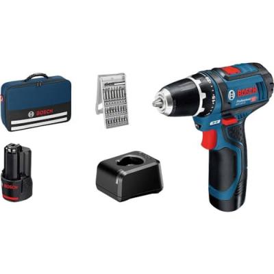 Bosch Professional Gsr 12v-15 Electric Screwdriver Kit Bleu