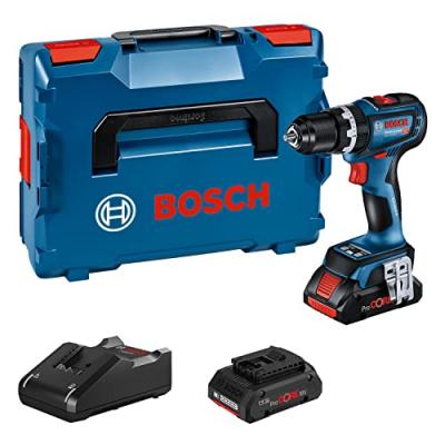 Bosch Gsb18v-90c+2x4.0ah Pc +gal18v-40+l-boxx Hammer Drill Argent&eacute;