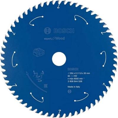 Lame de scie circulaire Expert pour le bois, 254 x 2,1 / 1,6 x 30, 60 dents - Bosch