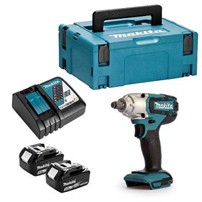 Boulonneuse &agrave; chocs + 2 batteries 18V 5Ah Li-Ion + Coffret Makpac