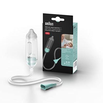 Braun Mouche B&eacute;b&eacute; Manuel Bna050 - Bo&icirc;te 1 aspirateur nasal + 2 embouts nasaux