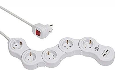 Brennenstuhl Vario-power Power Strip 5 Outlets With Switch Clair