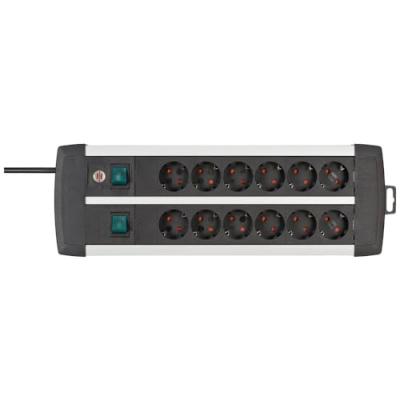 Brennenstuhl regleta premium-alu-line 12 tomas duo 3m h05vv-f 3g1 5