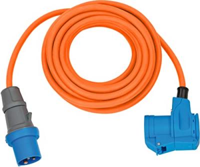Brennenstuhl Rallonge CEE avec connecteur coud&eacute; orange 10 m