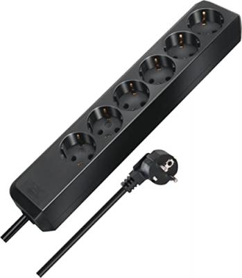 Brennenstuhl Eco-Line Noir 6 sortie(s) CA 1,5 m, Multiprise