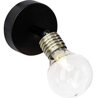 Spot pat&egrave;re, industriel, m&eacute;tal noir g9 max 33 W, BRILLIANT Bulb