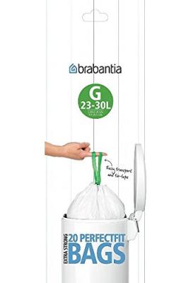 BRABANTIA Sacs poubelles 30 L blanc