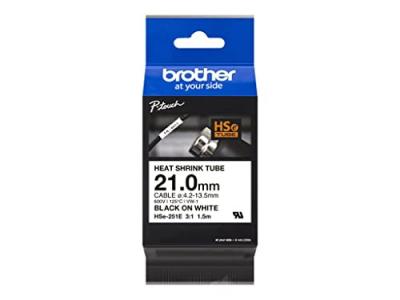 Brother Gaine thermo-r&eacute;tractable HSE-251E - Noir sur blanc