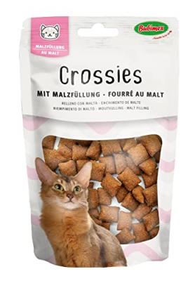Bubimex Crossies Fourr&eacute;s au Malt Friandise pour Chat 50 g - Lot de 5