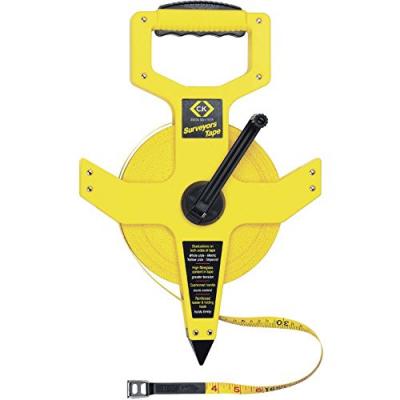 C.K T3565 330 M&egrave;tre &agrave; ruban vinyle et fibre avec d&eacute;rouleur de 100 m