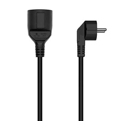 Cable ALARGADOR DE ALIMENTACI&Oacute;N AISENS A132-0602 CEE7 Macho CEE7 HEMBRA 5M Negro