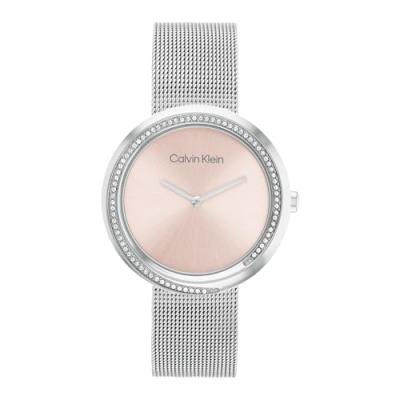 Montre Femme Twist Dor&eacute; rose 25200149 Gris Calvin Klein