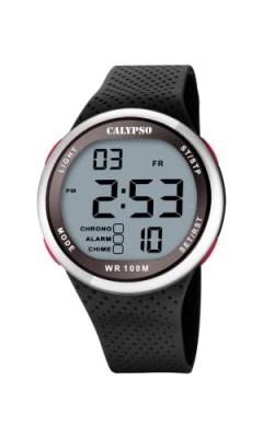 Montre Homme Calypso K5785-4 - COLOR SPLASH Digitale R&eacute;sine Noir