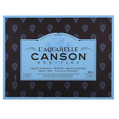 Bloc De Papier L Aquarelle H&eacute;ritage , Grain Torchon 300 G Sur M&sup2; , 20 Feuilles