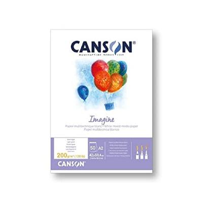 Canson Bloc &Agrave; Dessin Imagine, Format A2, 200 G/M2