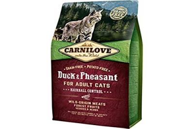 Carnilove Adult Hairball Control, canard & faisan - lot % : 2 x 6 kg