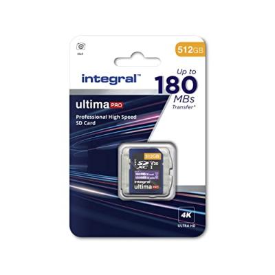 Cartes SDXC 512 Go UltimaPro Professional V30 UHS-I U3 180W/150R