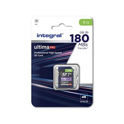 Integral cartes sdxc 1 to ultimapro professional v30 uhs-i u3 180w/150r
