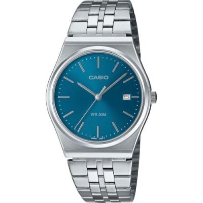 Casio - Montre Femme Casio Collection Bleu Mtp-B145d-2a2vef - Argent&eacute;