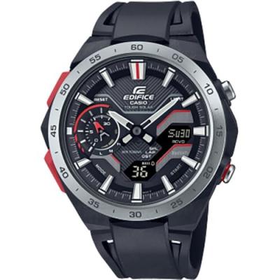 Montre Homme Casio ECB-2200P-1AEF - Bracelet R&eacute;sine Noir