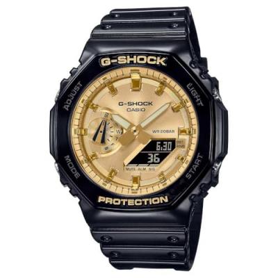 Montre Homme Casio GA-2100GB-1AER - Bracelet R&eacute;sine Noir