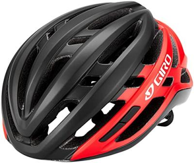 Giro Nine Casque de v&eacute;lo Mixte, Noir Mat/Rouge Vif, L (59-63cm)