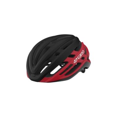 Giro Agilis Casque de Cyclisme Mixte, Noir Mat/Rouge Vif, S